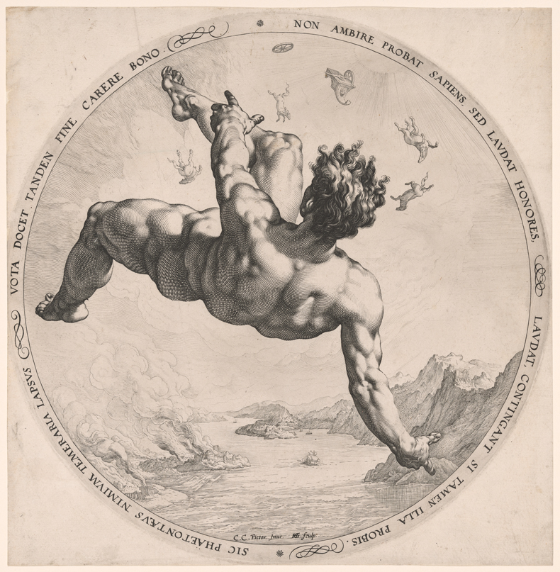 Phaeton from The Four Disgraces (1588), Hendrick Goltzius. Art Institute of Chicago