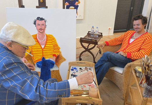 David Hockney painting Harry Styles