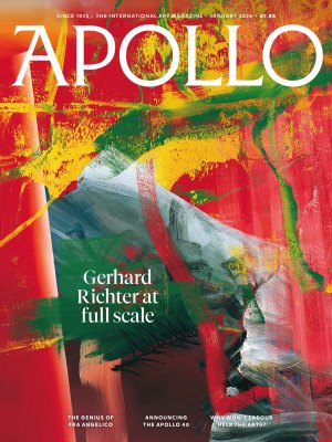 Cover of January 2026 issue of Apollo showing a detail from Tor (Gate) (1982) by Gerhard Richter