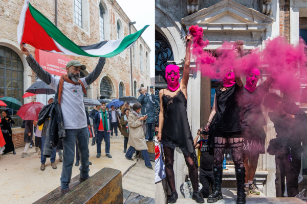 Venice Biennale opens amid protests