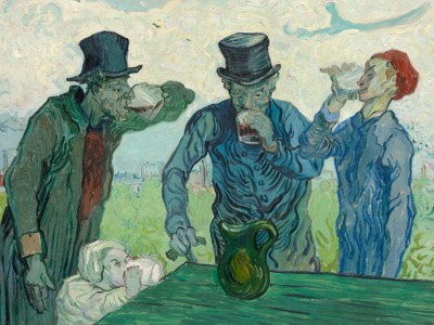 Standing up for drinking in art